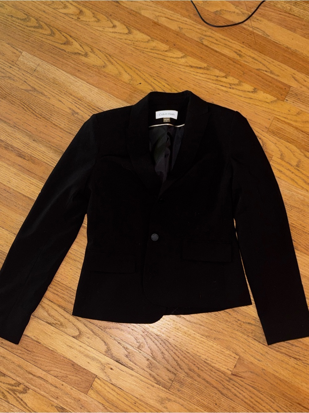 Calvin Klein Women's Black Single-Button Blazer